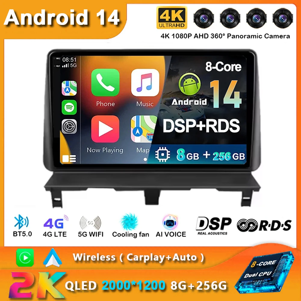

Android 14 Car Radio Carplay For Peugeot Partner 1 2002 - 2008 Partner Origin 1 2008-2011 Android Auto Multimedia Player Stereo