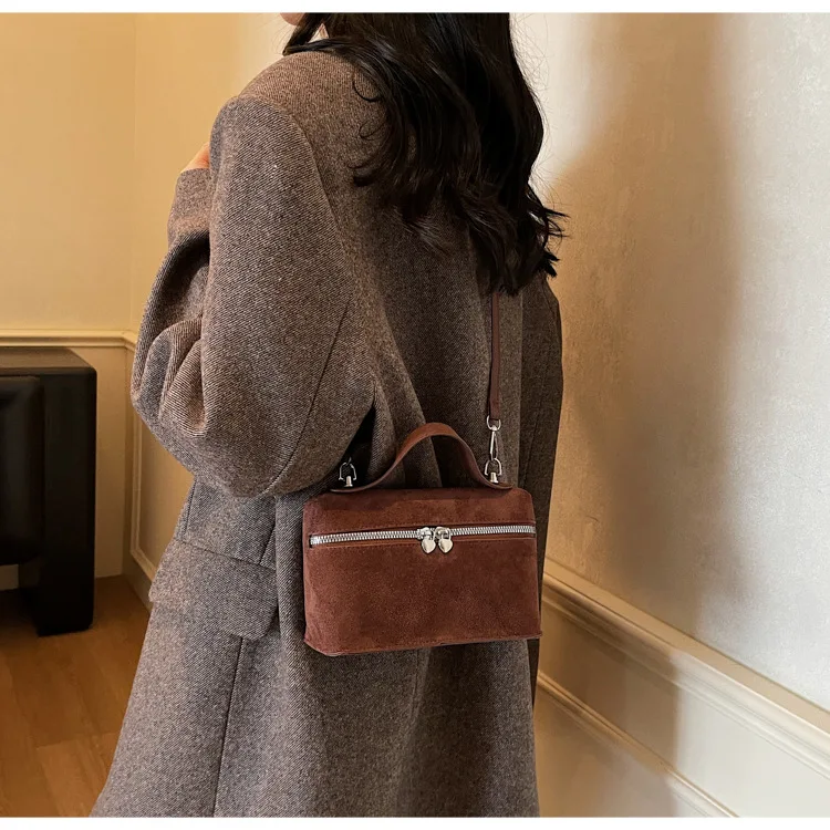 Trendige Damen-Handtasche, stilvolle Umhängetasche, Mini-Geldbörse, lässige Vintage-kleine quadratische Tasche für Ausflüge – Detail 23