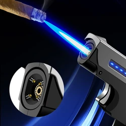 Cool Metal Mini Double Arc Direct Charging Dual-use Rechargeable Q-type Lighter Foldable Gas Rechargeable Lighter
