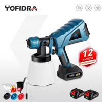 Yofidra 1000ML Electric Spray Gun Cordless Handheld High Power Electric Paint Sprayer For 18V Battery Power Tool