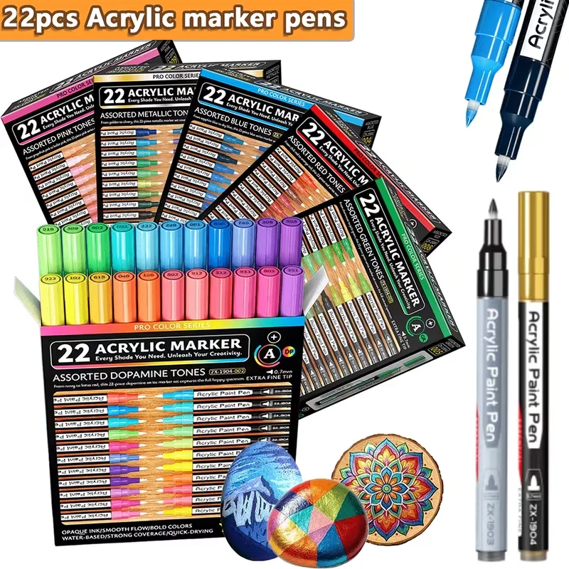 Copic Marker Classic - Flysea Acrylic Paint Pens, 22 Colors,