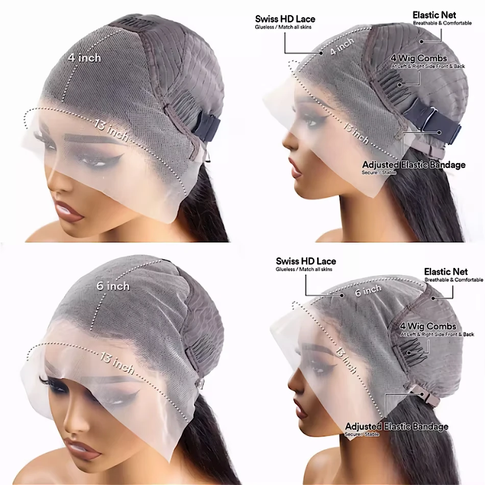 30 Inch Bone Straight Lace Front Wigs Human Hair 13x6 250 Density Hd Lace Frontal Wig 13x4 Brazilian Hair Pre Plucked For Women image 6