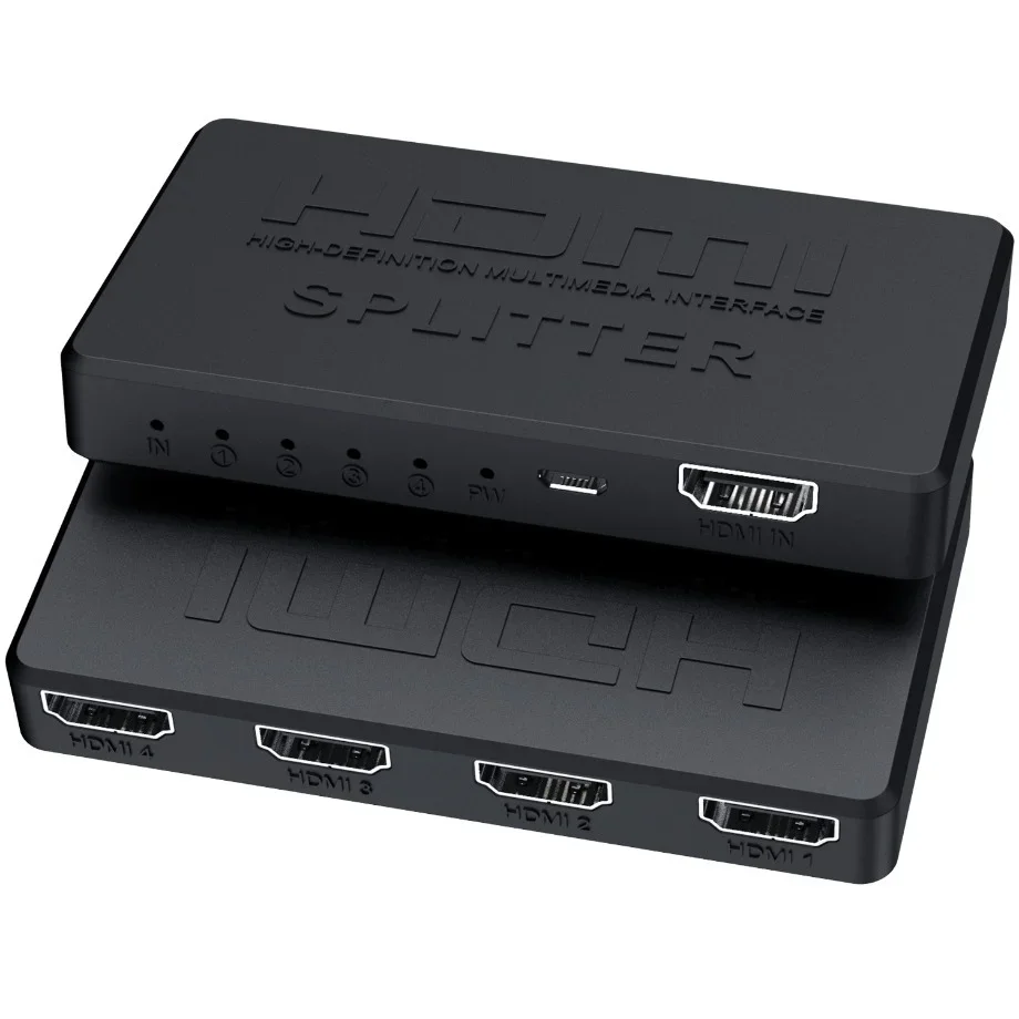 HDMI 호환 어댑터, HD 1080P 비디오 스위처, Xbox PS4 DVD HDTV PC 노트북용, 4K 2K HDMI 분배기, 1 in 4 out 4x1