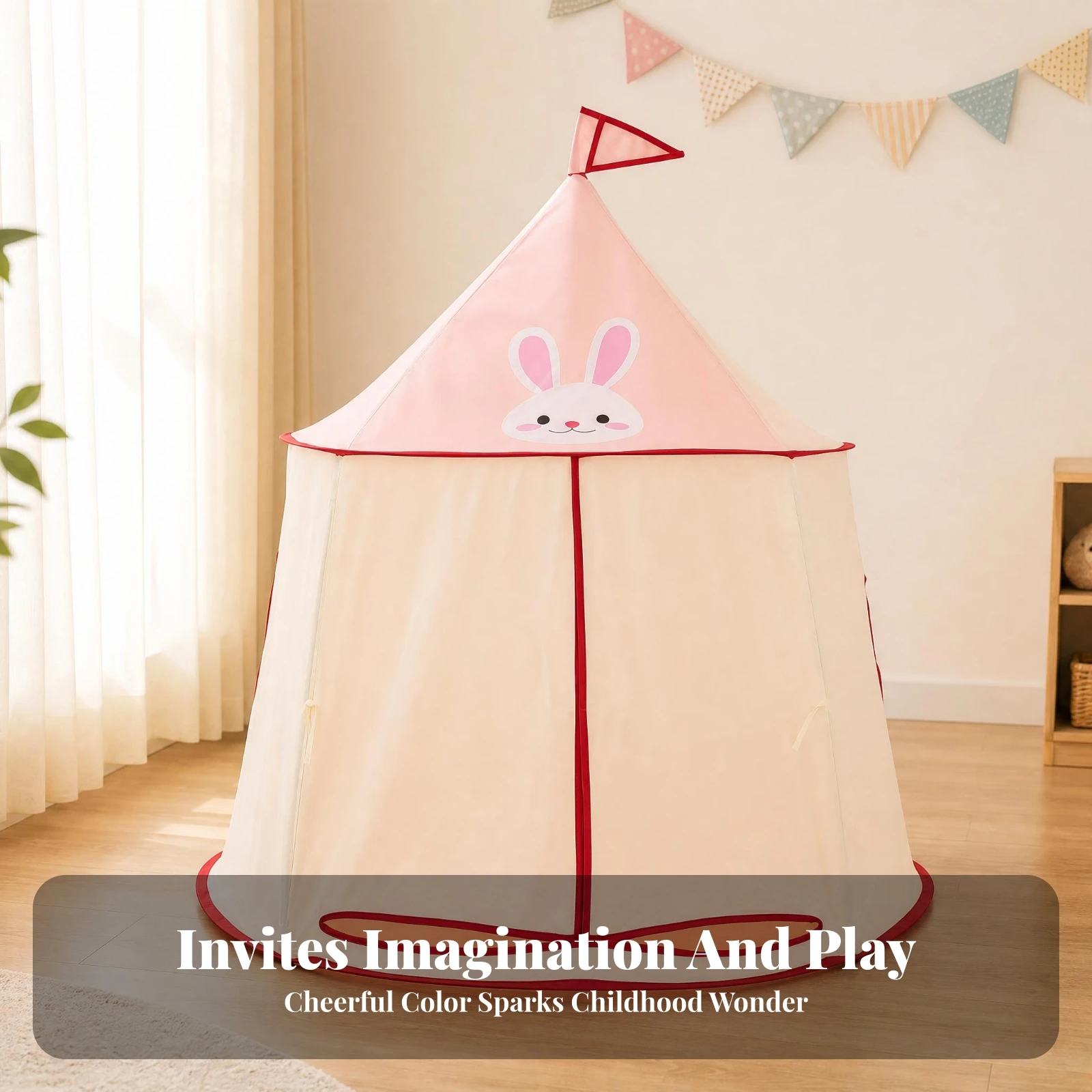 Indoor Children's Play Tent Framed Conical Play Tent Lightweight Decorative