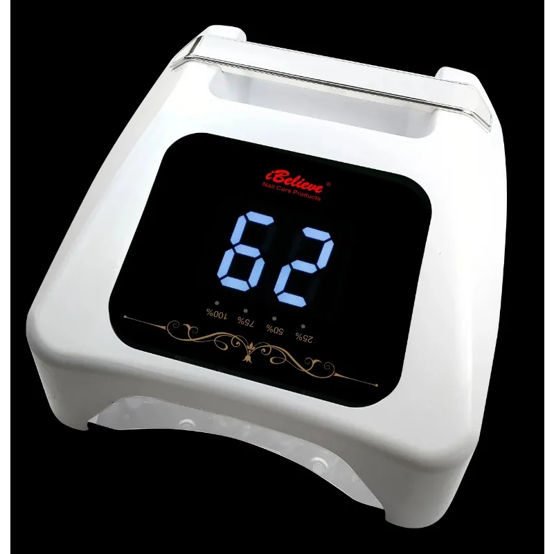 72W Rose Gold Professional Cordless Pro Nail Dryer UV Led Lamp 2 Hands Led Nail Lamp Rechargeable