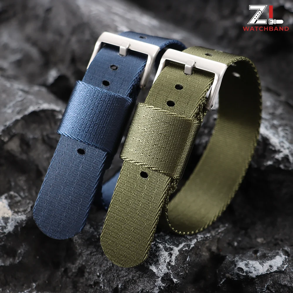 18mm 20mm 22mm Ribbed Nylon Watch Band for Omega for Seiko for Rolex Canvas Sport Universal Replacement Bracelet Watch Accessory view 2
