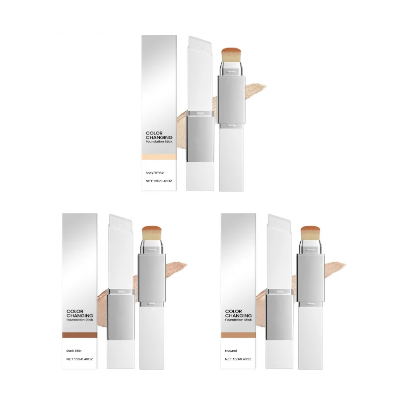 

Blanc Cover Cream Stick VFoundation Stick Double-ended Foundation with Brush Lightweight and Smooth Cross-border