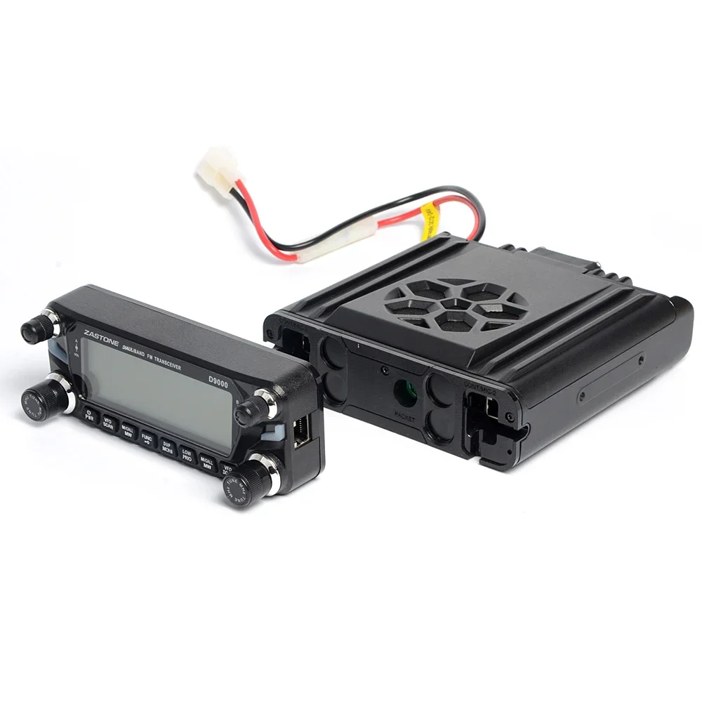 Zastone D9000 50W Dual Band Car Walkie Talkie Mobile Radio Panel Separation Aviation Frequency 118-136MHZ AM UHF VHF HAM Radio