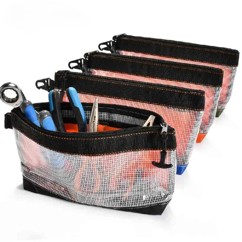 Hardware Tool Kit Transparent PVC Waterproof Handheld Parts Bag Fashionable Simple Large Capacity Storage Pouch Multi Functional