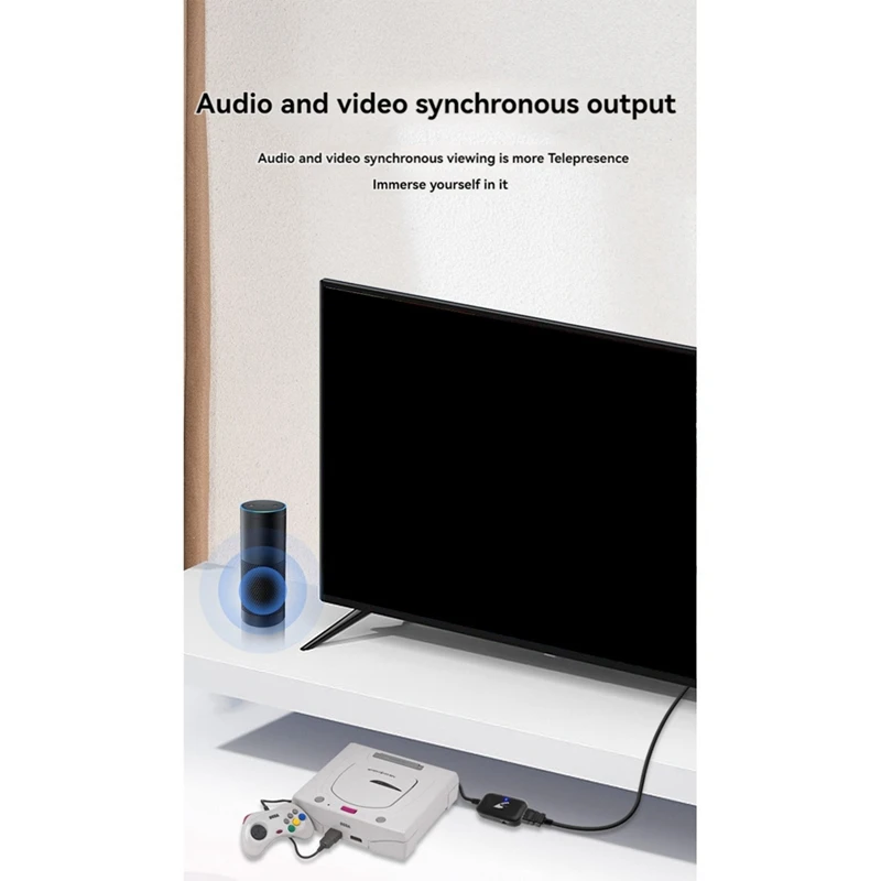 For Sega Saturn To -Compatible Converter Cable HDTV Monitor Display Adapter For Sega Saturn Game HD 720P/1080P