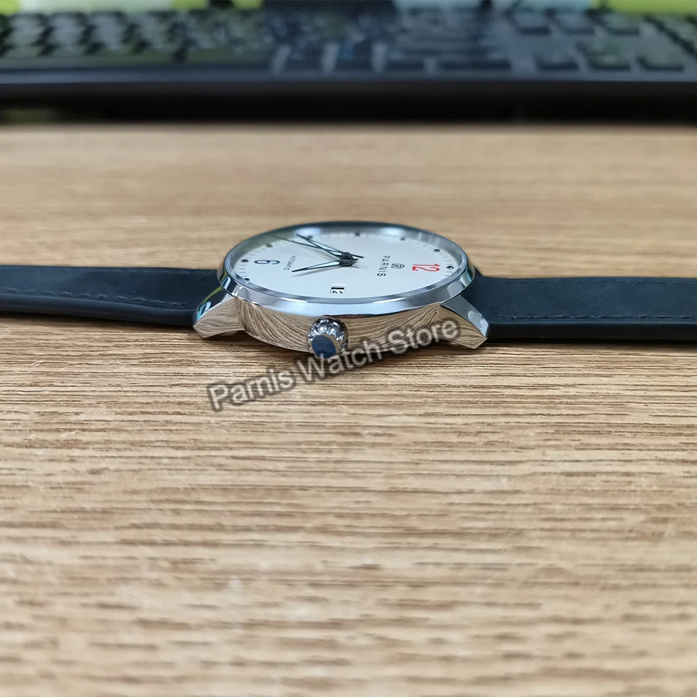 Parnis 42mm Sapphire Crystal NH35 Automatic Men's Watch Beige Color Dial Stainless Steel Case 2025 Year