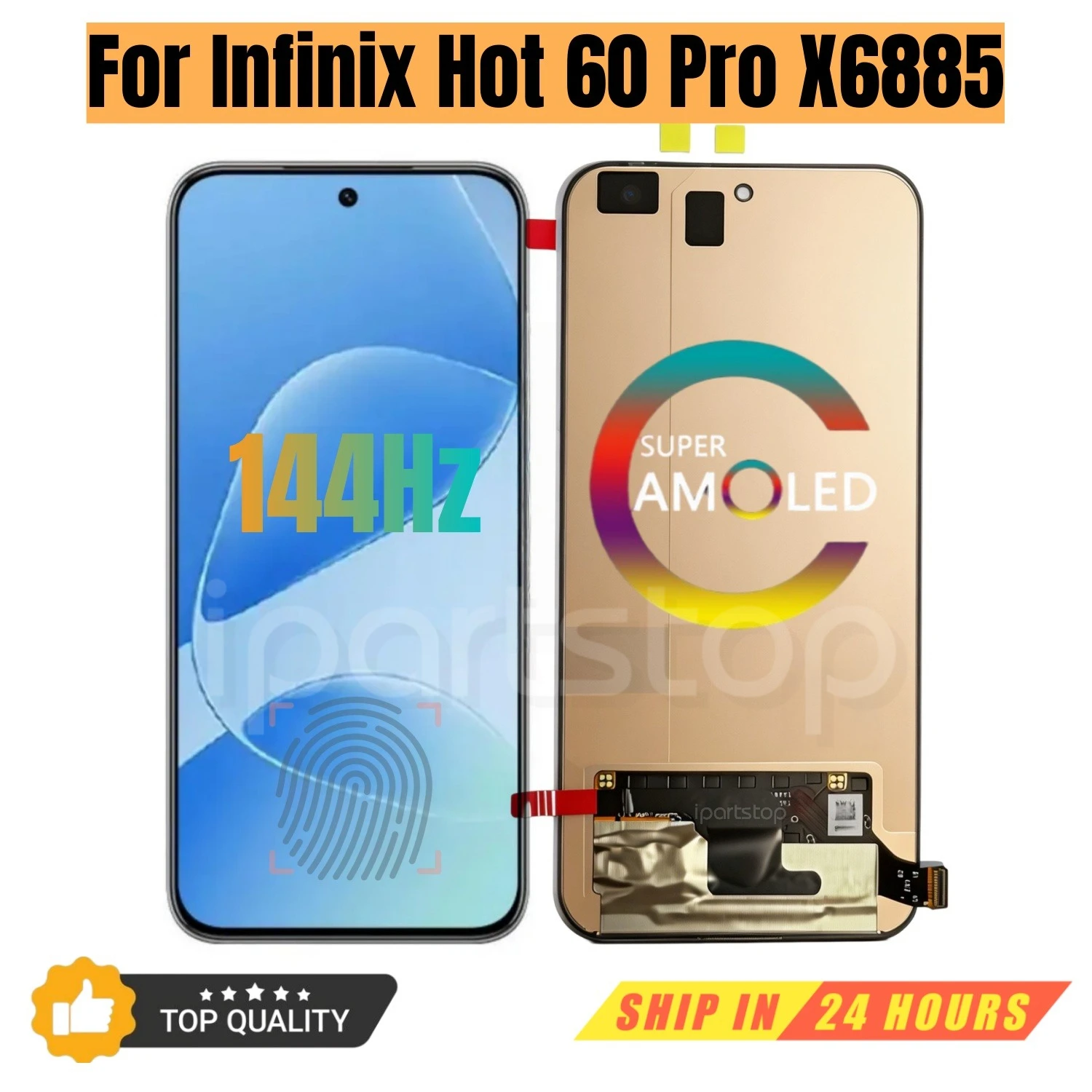 iparts-replacement-new-display-for-infinix-hot-60-pro-x6885-144hz-amoled-touch-screen-digitizer-with-frame-assembly-oem