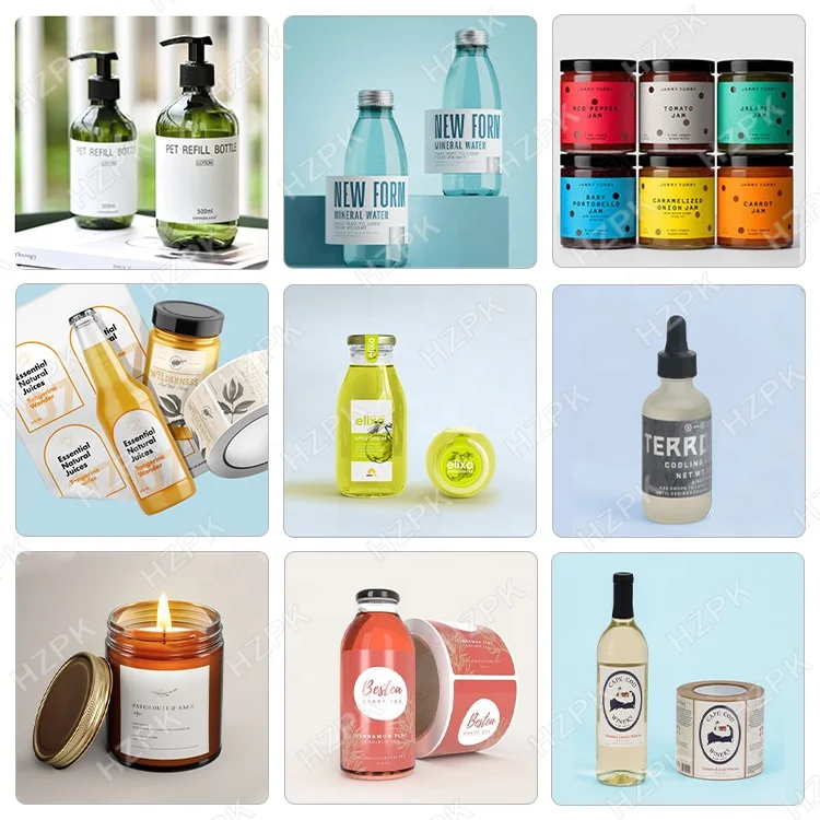 HZPK MT-50 กึ่งอัตโนมัติเดสก์ท็อปรอบแก้วสัตว์เลี้ยงขวดคู่มือ Self กาวเครื่องติดฉลากราคาขวด 20-120 มม.อลูมิเนียม