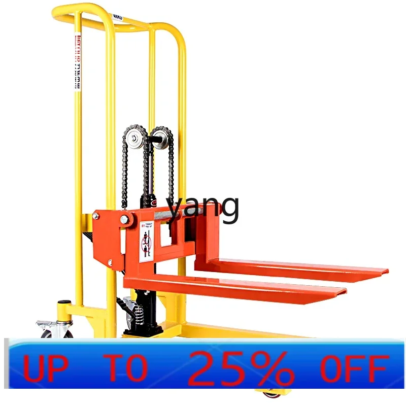 LMMlightweight small stacker forklift manual hydraulic lift handling trolley