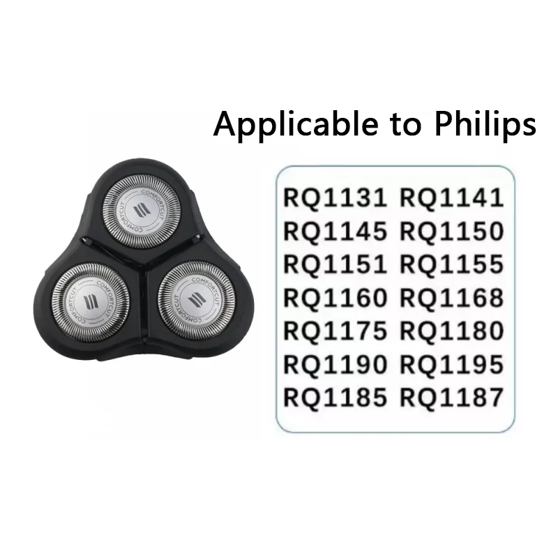 

Replacement Shaver Heads for Philips RQ11 Series Electric Razor, Compatible RQ1150 RQ1160 RQ1175 RQ1180 RQ1160CC Blade Parts