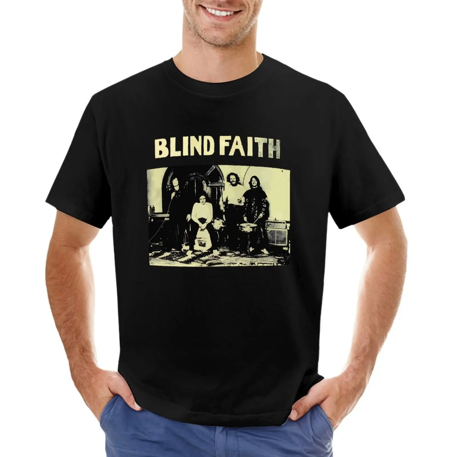 

Blind Faith T-Shirt man t shirt anime clothes cotton graphic tees black t-shirts for men