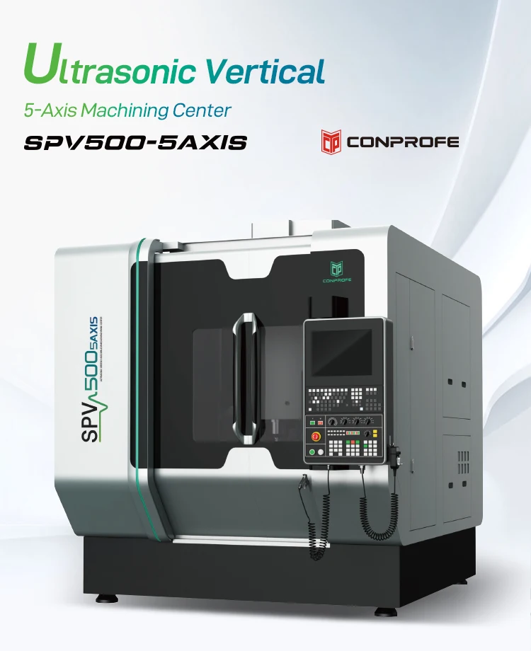中央モーター付きヘビーデューティー垂直金属フライス盤,Spv500-5Axis, Hsk-A63, 5軸CNC