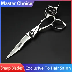 Hairdressing Professional Scissors Barber Shears Exclusive Hairdresser Clippers 440C Japaness Stainless Hair Scissors