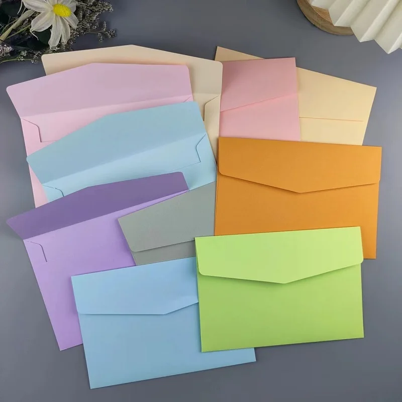 50pcs/lot Candy Color 16x11cm Envelopes Blank Multifunction Craft Paper Envelope for Wedding Invitations Letter Paper Postcards