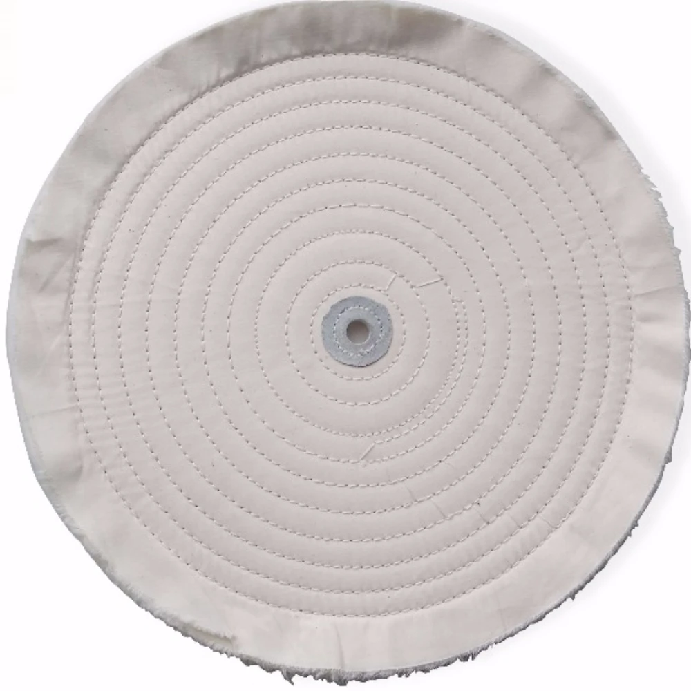 50PLY, White Cotton Stitch Buffing Cloth Wheel Polishing Pad for Polishing Jewelry