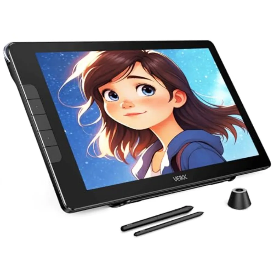 Studio 16 drawing tablet with full-laminated AG glass screen black 125 sRGB color gamut 16K pressure levels battery-free pen fo