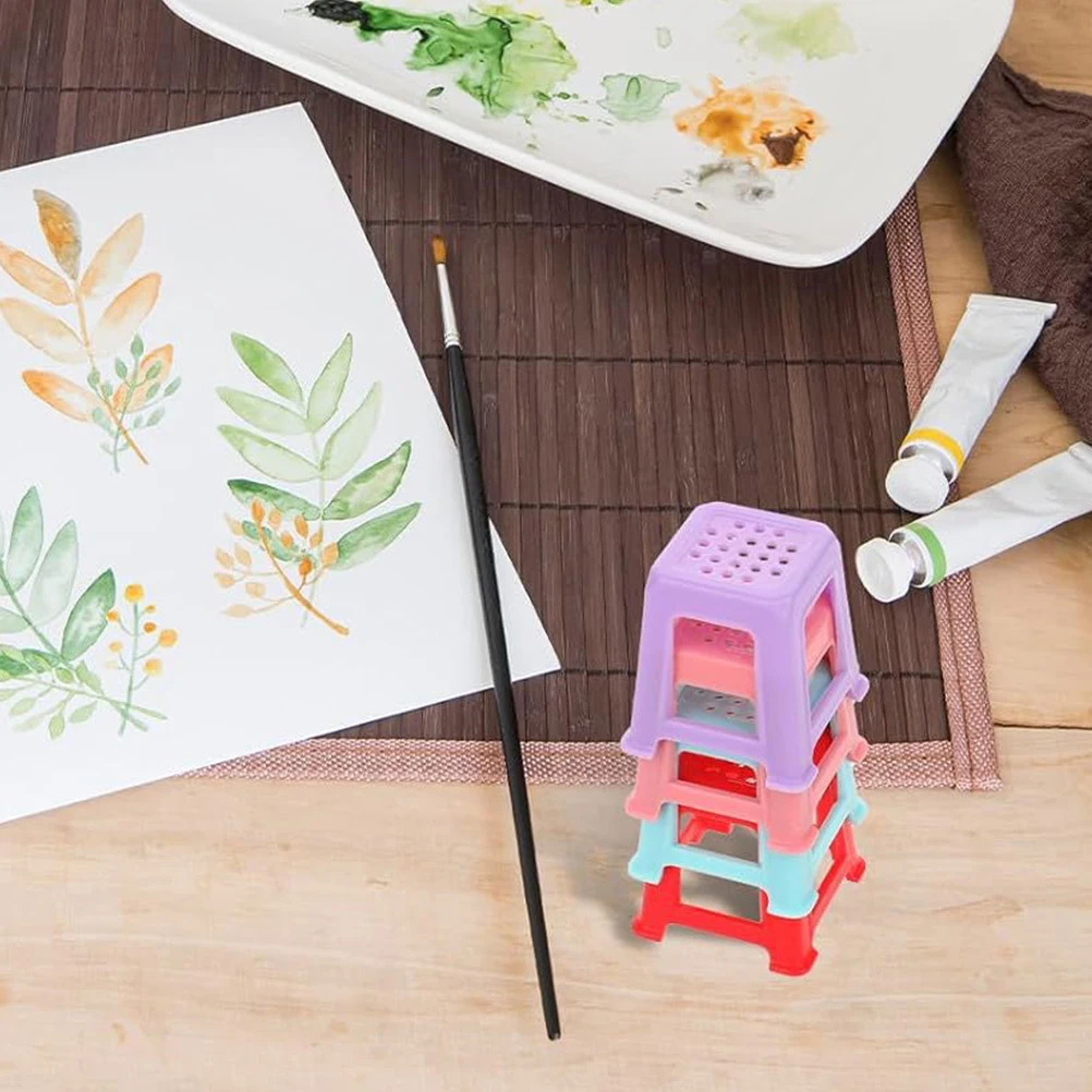 

12pcs Blue Canvas Stands Painting Support Tools Mini Easel Accessories Non-Slip Paint Risers For Acrylic Fluid Pouring Supplies