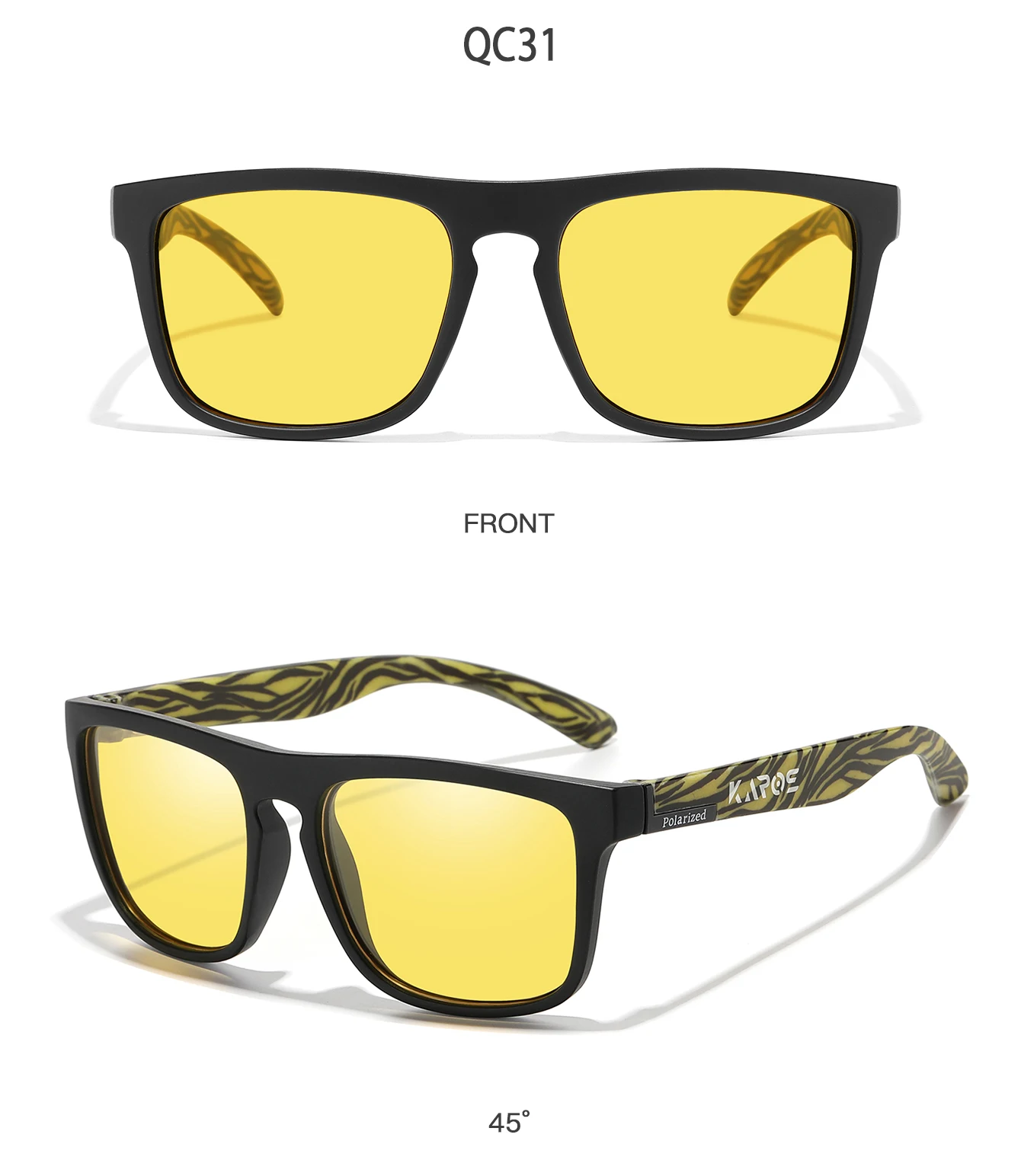 KAROS Männer/Frauen Polarisierte Sonnenbrille Quadratischen Spiegel Marke Design Luxus UV400 Sonnenschirm Unisex Angeln Fahren Radfahren Wandern – Detail 15