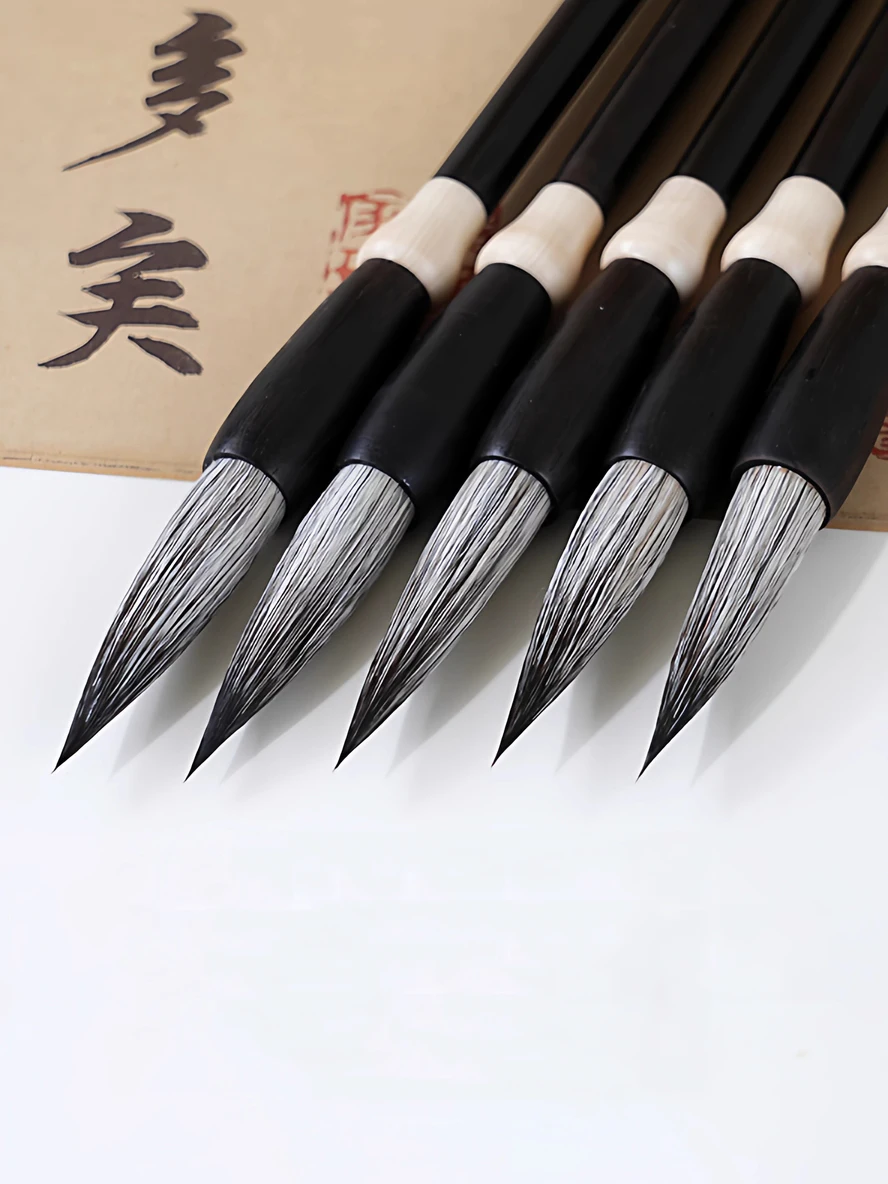 pincel-de-caligrafia-china-de-pelo-de-zorromedianopara-escritura-regular-pequena-y-mediana-pincel-de-pintura-profesionalhecho-a-manocaja-de-regalo-de-papelmaterial-de-arte-Utiles-escolareseleccion-de-maestros