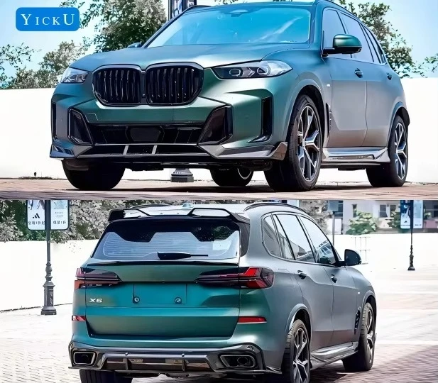 YICKU TD Style Dry Carbon Fiber Conversion Body Kit for  X5 - Rear Lip/Front Lip/Side Skirt/Spoiler/Fender Upgrade