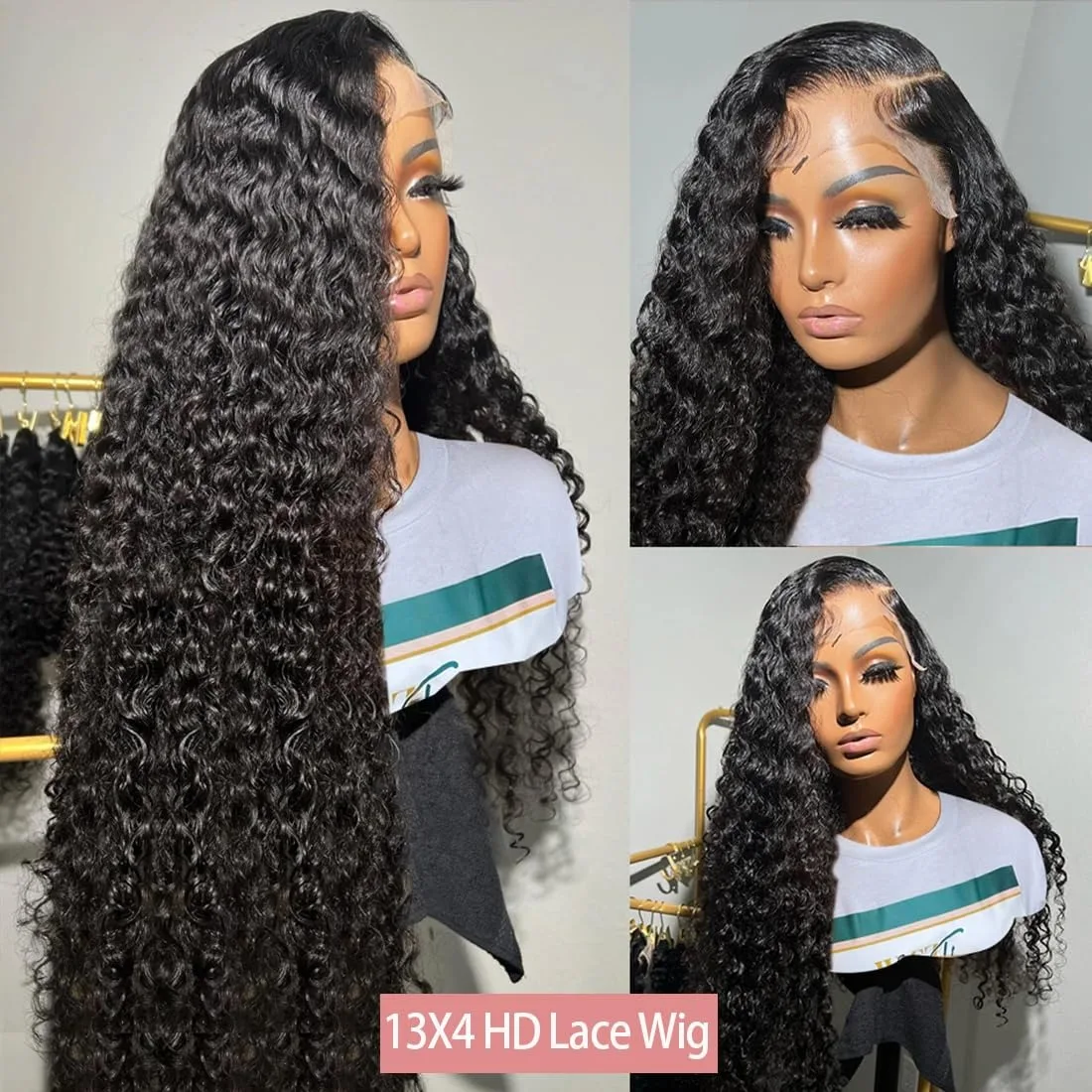 Water Wave 13x6 Lace Frontal Wig Brazilian Transparent 13x6 Lace Front Human Hair Wigs For Women Pre Plucked Cury Hair Bwogre