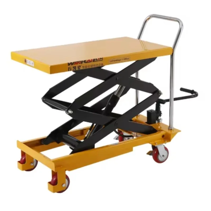 

500 кг 1,5 м 2 м складская гидравлическая подъемная платформа грузовой подъемный стол электрический маленький мини ручной ножничный подъемник