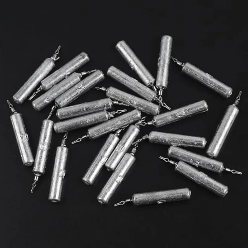 50pcs Lead Drop Shot Sinkers Weights 5-20g Cylindrical Shape with rotate Ring Tackle Accessories for Bass Fishing Rig wholesale view 6