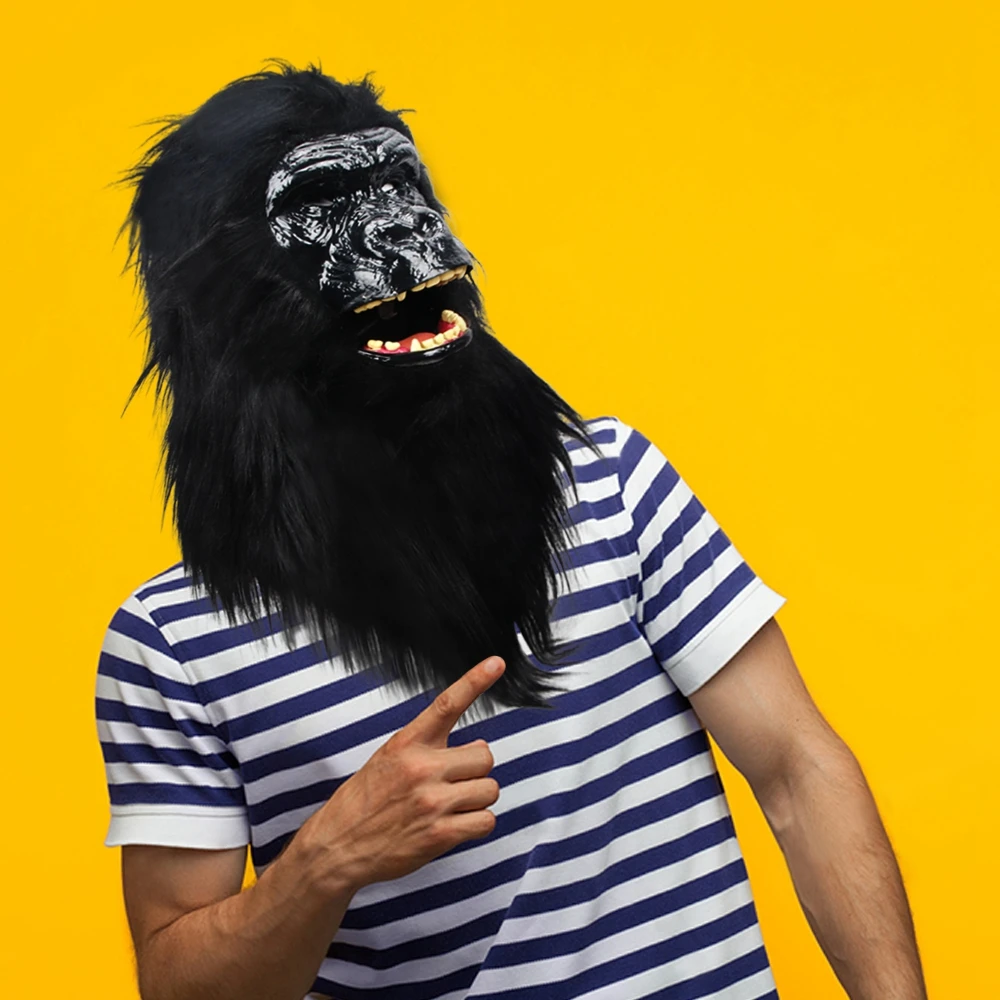 Halloween Mask Chimpanzee Head Mask Animal Gorilla Halloween Party Cosplay Costume Delivers Halloween Mask