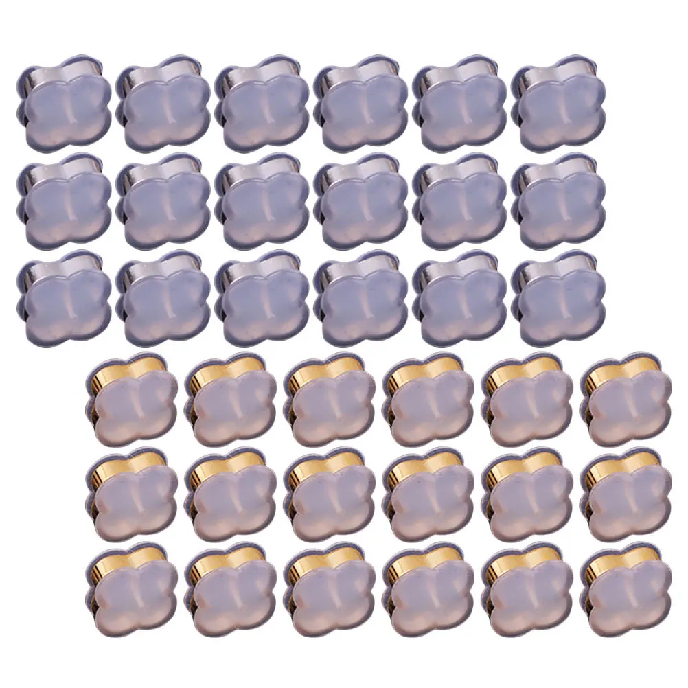 

50pcs Anti-Loss Earring Backs Clear Soft Silicone Stoppers For Sensitive Skin Durable Findings Replacement Jewelry Making