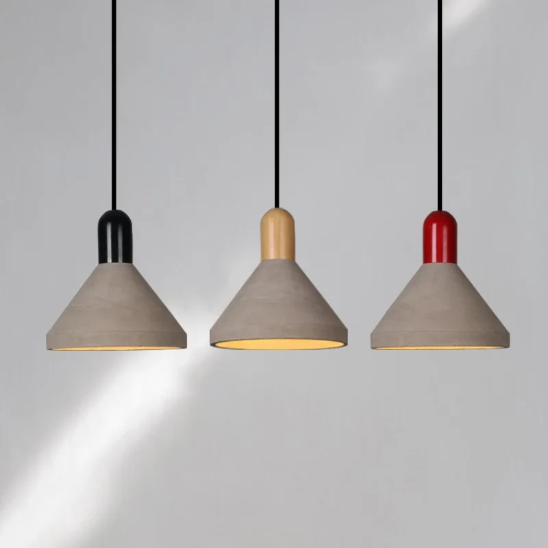

Design Industrial Concrete Pendant Lamp Indoor Lighting Fixture For Bar Counter Dining Table Coffee Restaurant House
