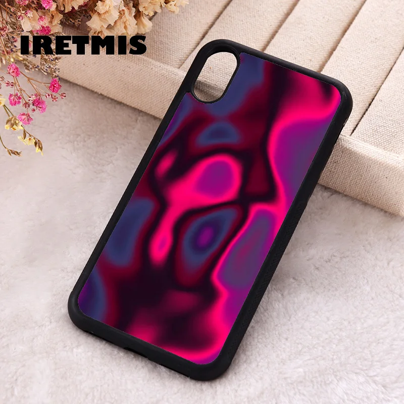 Iretmis Phone Cover Case For iPhone X XS Max XR 11 12 13 PRO MINI 14 15 16 Plus Rubber Silicone Swirl Marble