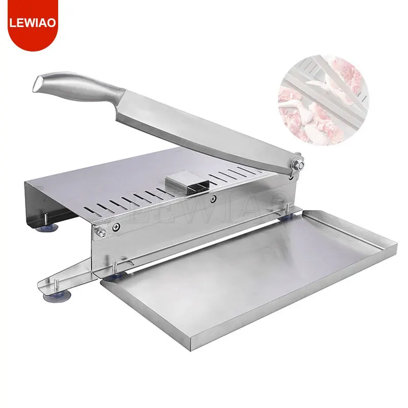 ماكينة تقطيع اللحوم المجمدة التجارية الجديدة ماكينة تقطيع الطعام المصنوعة من الفولاذ المقاوم للصدأ ماكينة تقطيع اللحوم على شكل عظمة قطع أسماك الدجاج