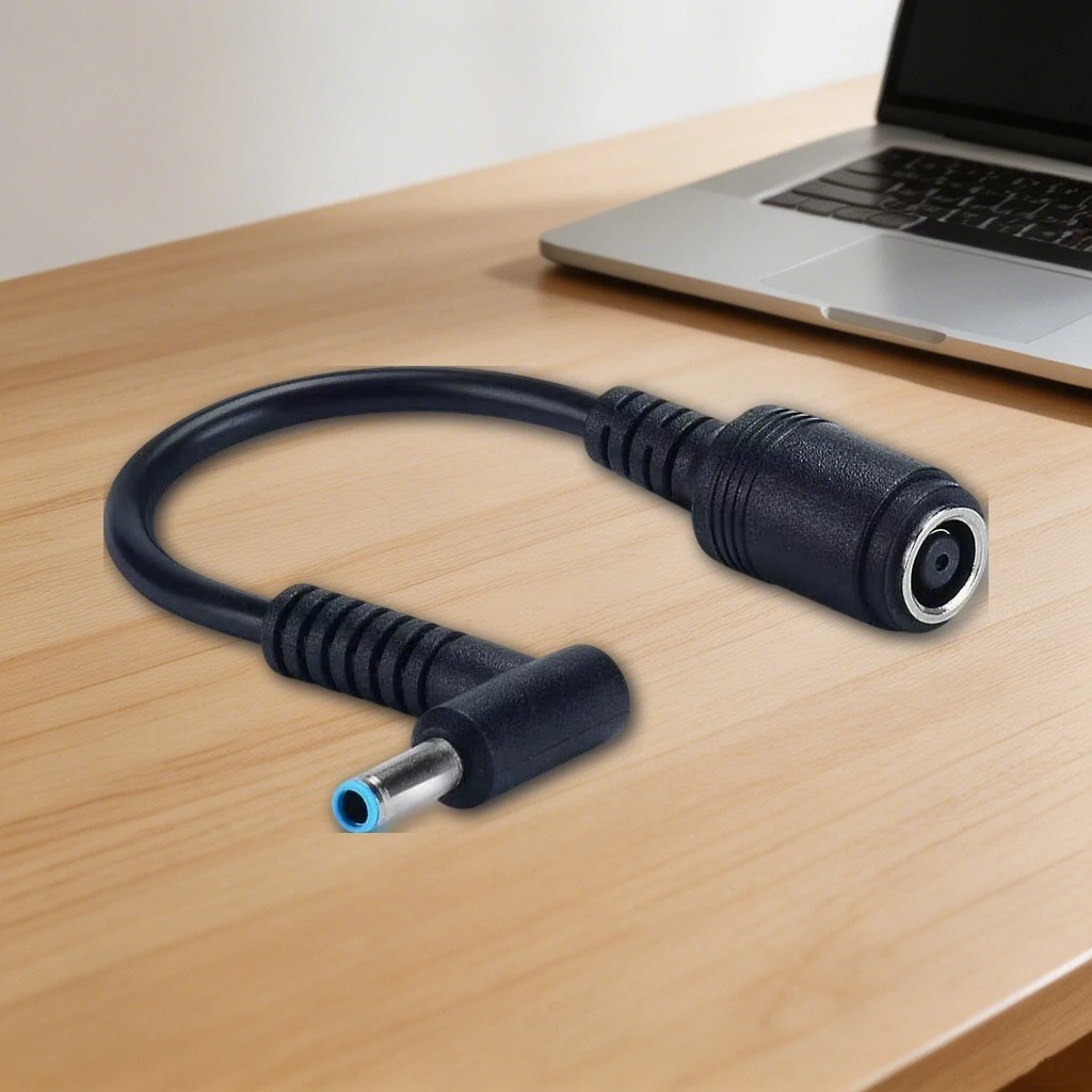 DC 7.4mm to 4.5mm Charger Converter Adapter, Blue Tip Connector for HP Dell Laptop Notebook Power Supply Replacement