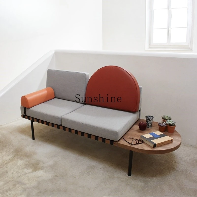 

Solid wood simple personality living room backrest long strip with edge sofa