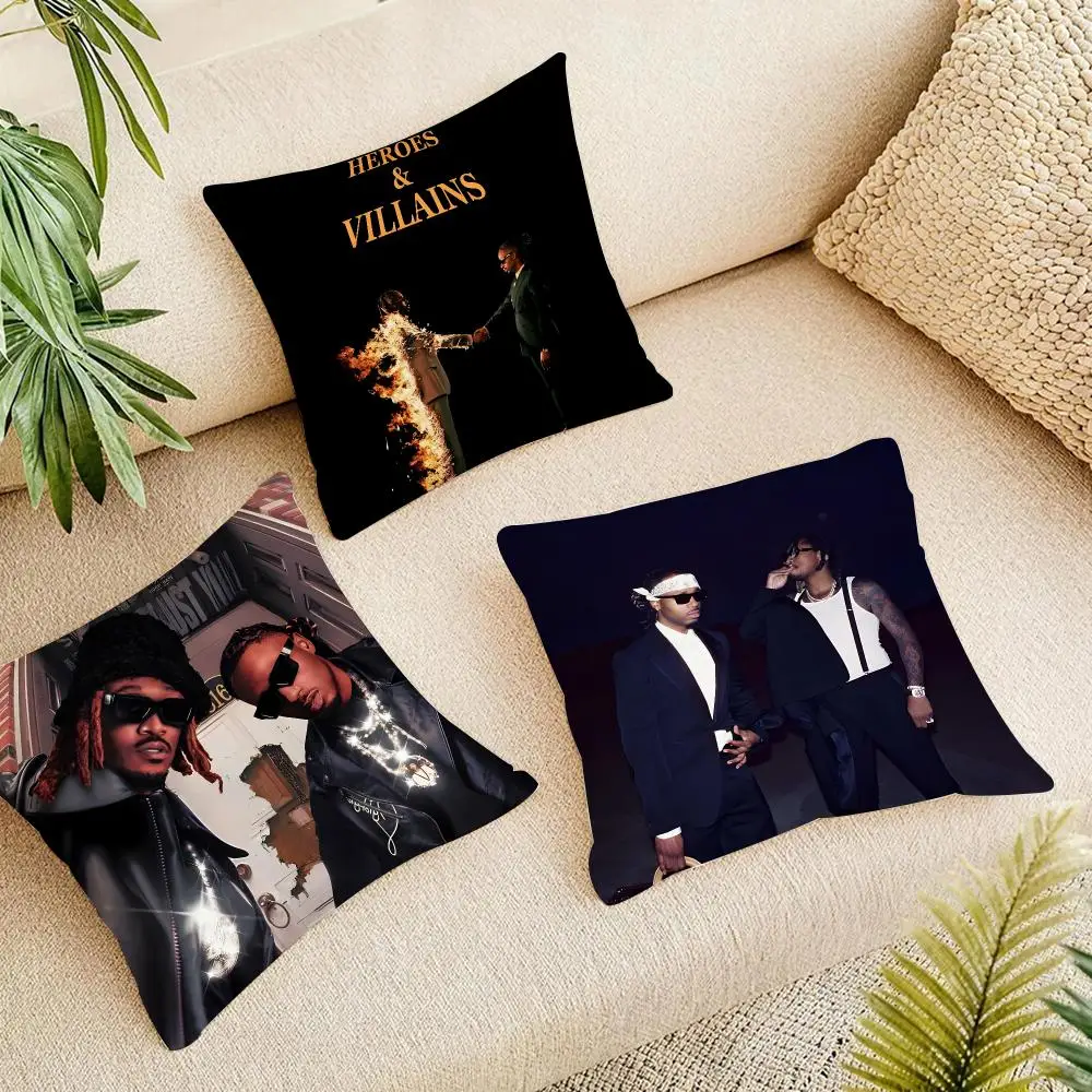 American Singer M-Metro Boomin Future Cushion Cover Organic Linen Square Pillow Case Durable Non-Allergenic And Kind To Skin
