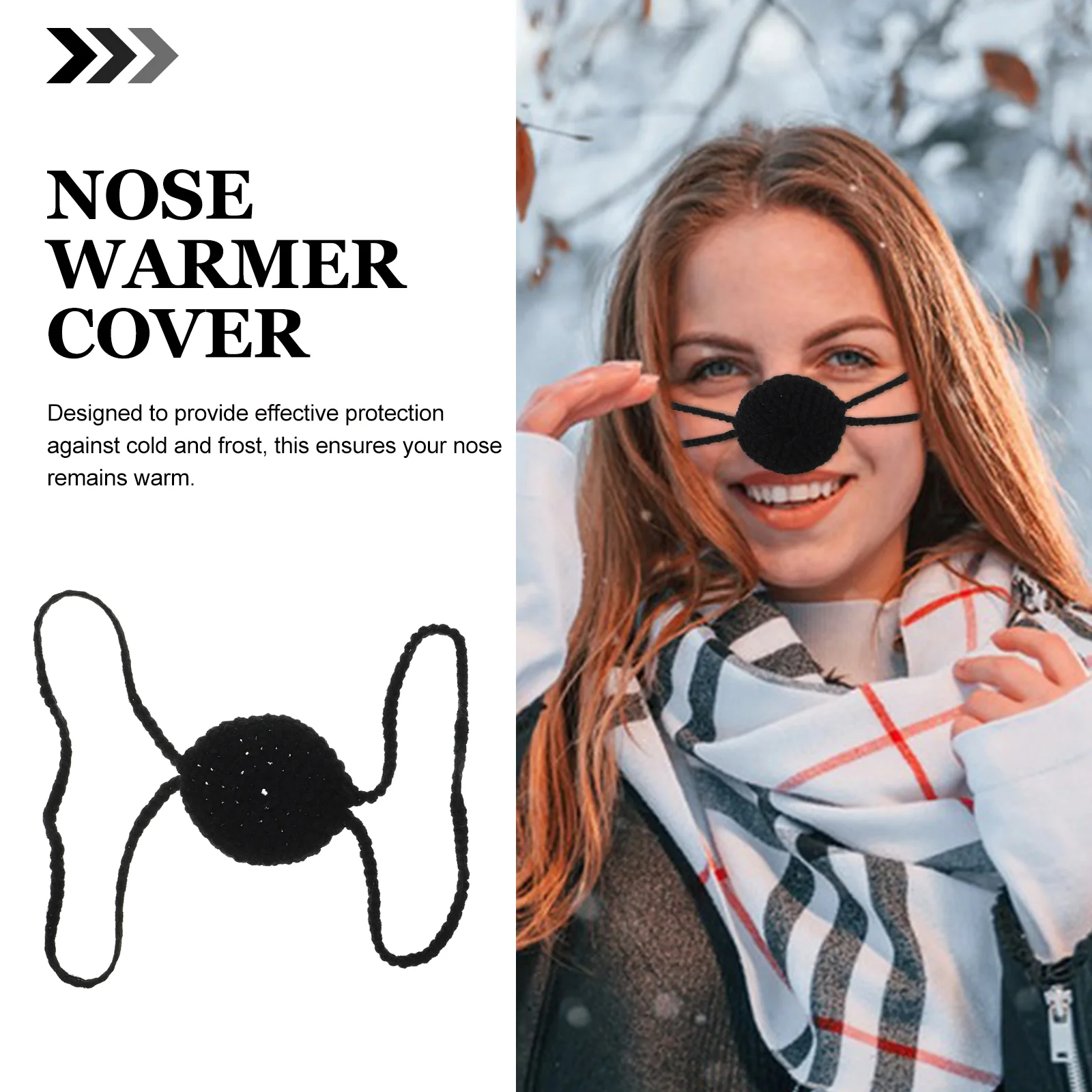 Grappig neusmasker Stofhoezen Winterbeschermer Herbruikbaar om uw warme warmer te houden