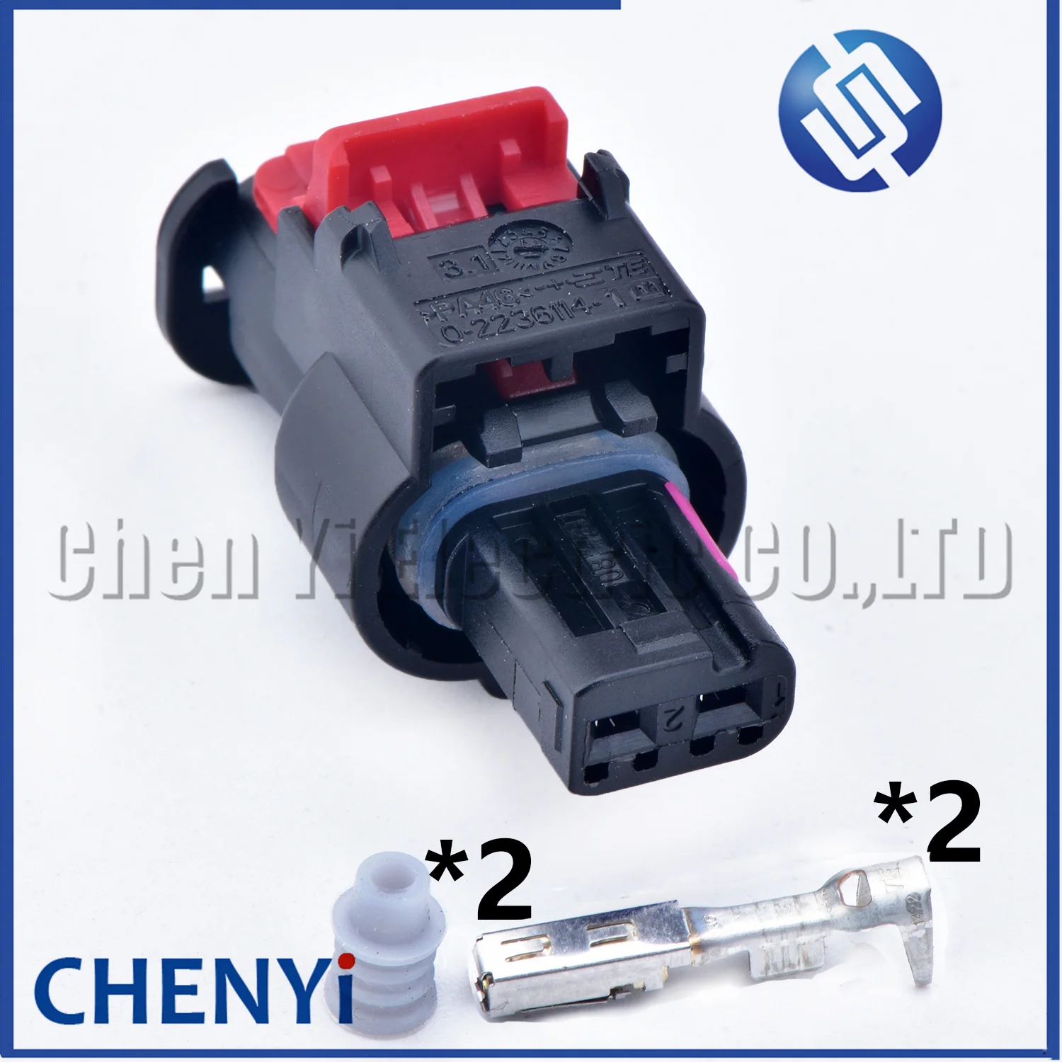 2 Pin waterproof connector Camshaft solenoid valve fuel injector plug 2236114-1 0-2236114-1 4K0973702A 4K0 973 702 A For VW Audi