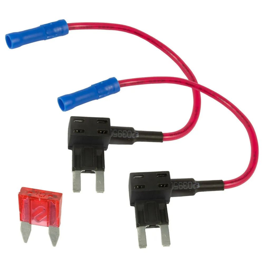 Circuit Piggy Back Fuse Fuse Holder Safeguard Your Vehicle w/ Mini Blade Fuse Holder Easy to Install w/ Crimp Connectors