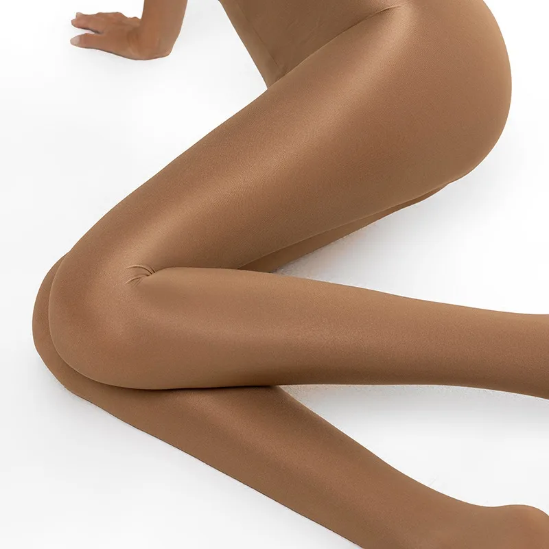 Plus Size Shaping Tights Shiny Pantyhose For Women Spring Summer  70D Oil Tights Sexy Reflective Fitness Compression Stockings