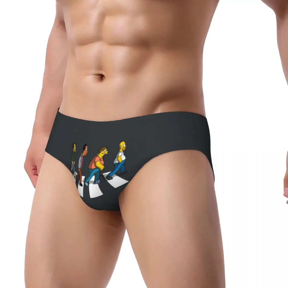 Custom Men's The Simpsons Men Panties Breathable Briefs Underwear