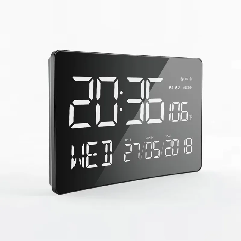 

Home Decoration Large Minimalist Vintage Watch Luxury Wall Clocks 11'' Large Curved-Screen Digital Alarm Wall Clock