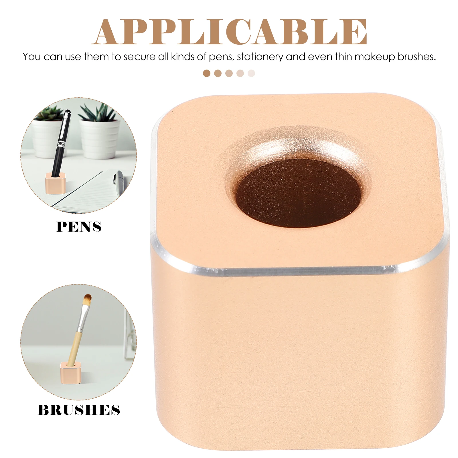 

Metal Pen Holder Pencil Holders Single Stand Household for Desk Display Aluminum Alloy Student