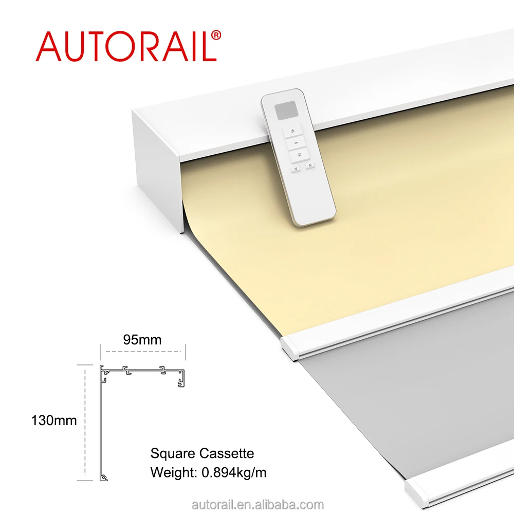 AUTORAIL Electric  Double Roller Shades Hotel Blinds Smart Curtain Motorized  Blinds Roller