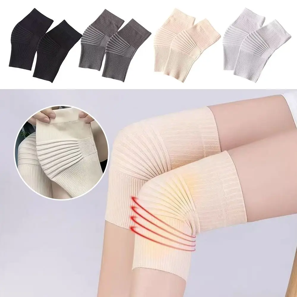 Unisex Design Cotton Knee Warmers Soft Thermal Knitted Knee Protector Sleeve Stretch Fit Thermal Knee Pads Sports Protection