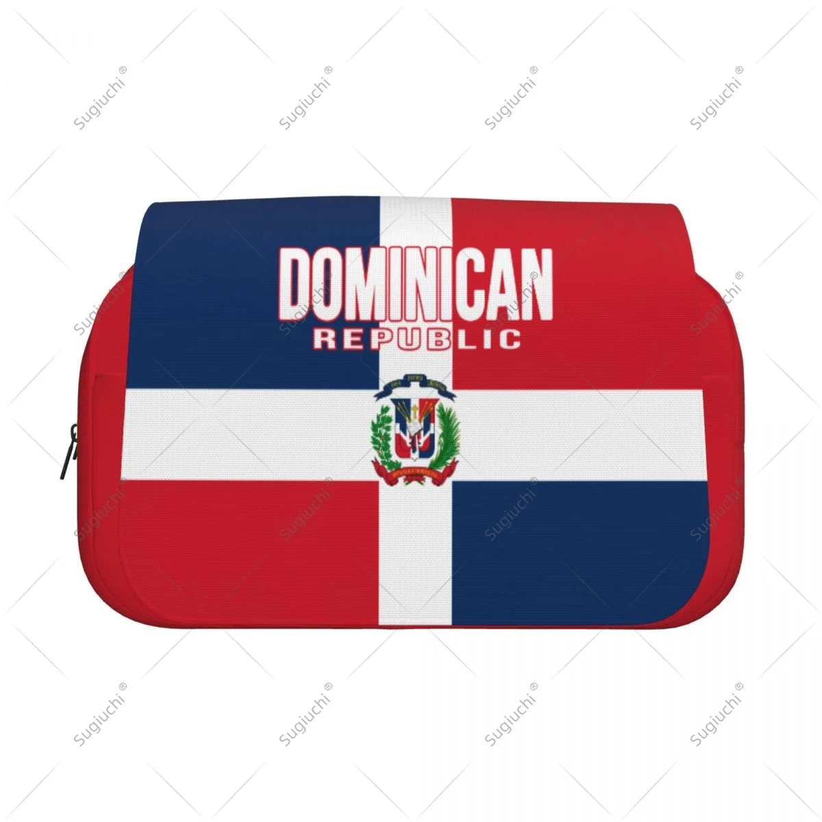 Pencil Case Scissors Bags 3D Dominican Republic Flag Double-layer Oxford Cloth Stationery Storage Pen Box Case